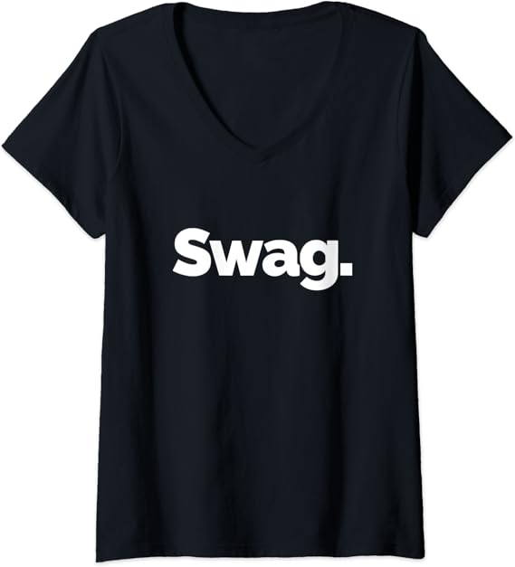 Womens That Says Swag VNeck TShirt Clothing, Shoes